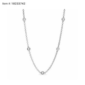 Zales white topaz and sterling silver necklace.